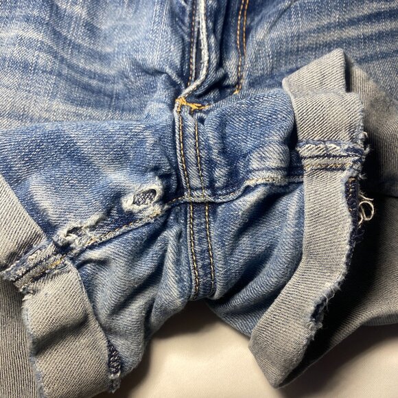 VTG Abercrombie Fitch Womens 10 Distressed LowRise Booty Shorts Thrashed Jeans - Picture 5 of 15